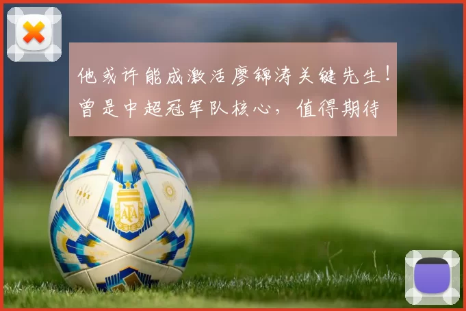 他或许能成激活廖锦涛关键先生！曾是中超冠军队核心，值得期待